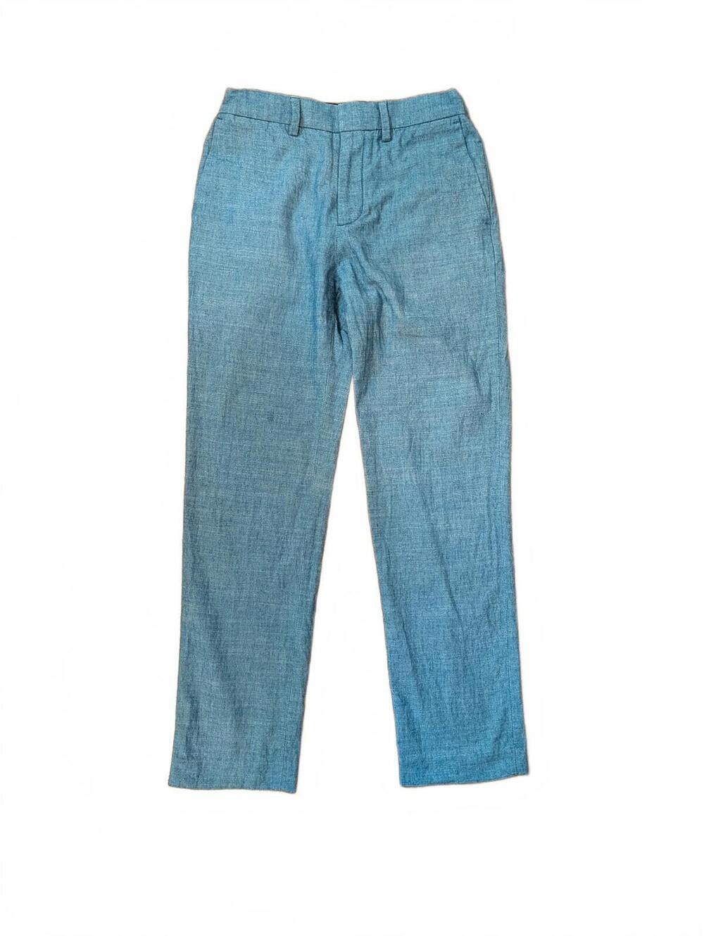 Crewcuts Boy's Ludlow Chambray Cotton Chino Pants Size 8 with Adjustable Waist